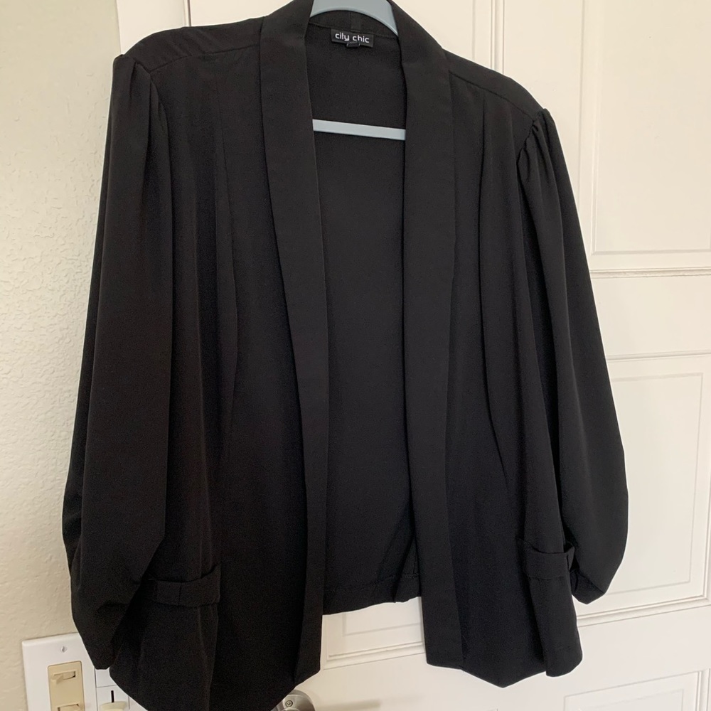 City Chic Black Jacket | XL